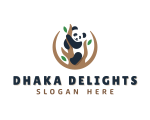 Cute Panda Branch logo design