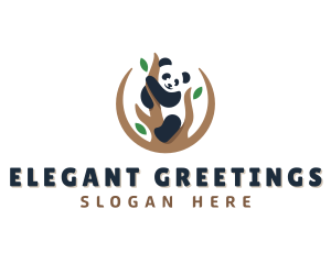 Cute Panda Branch logo design