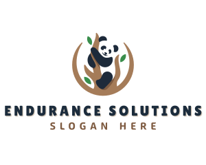 Cute Panda Branch logo design