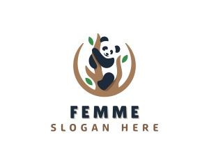 Cute Panda Branch logo design