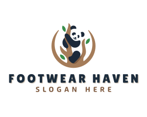 Cute Panda Branch logo design