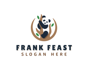 Cute Panda Branch logo design