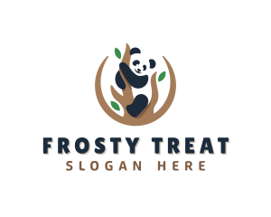 Cute Panda Branch logo design