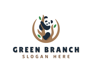 Branch - Cute Panda Branch logo design