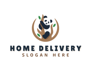 Cute Panda Branch logo design