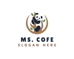 Cute Panda Branch logo design