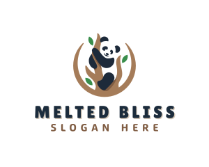 Cute Panda Branch logo design