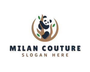 Cute Panda Branch logo design