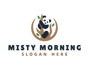 Cute Panda Branch logo design