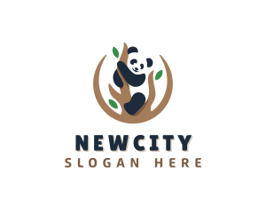 Cute Panda Branch logo design