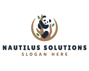 Cute Panda Branch logo design