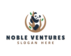 Cute Panda Branch logo design