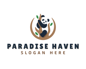 Cute Panda Branch logo design