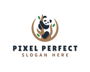 Cute Panda Branch logo design