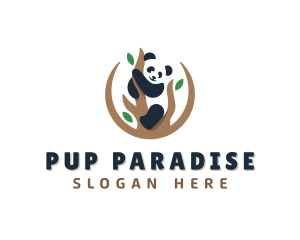 Cute Panda Branch logo design