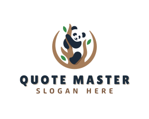 Cute Panda Branch logo design