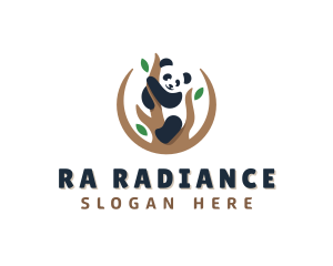 Cute Panda Branch logo design