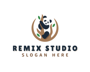 Cute Panda Branch logo design