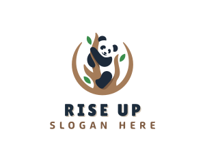 Cute Panda Branch logo design