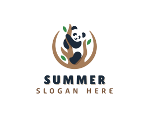 Cute Panda Branch logo design