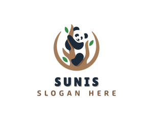 Cute Panda Branch logo design