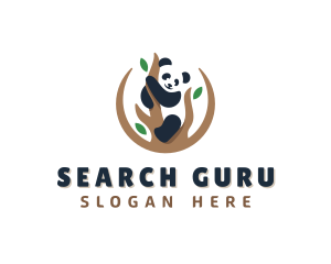 Cute Panda Branch logo design