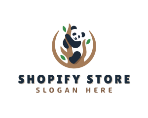 Cute Panda Branch logo design