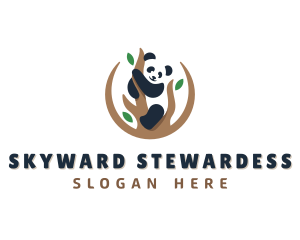 Cute Panda Branch logo design