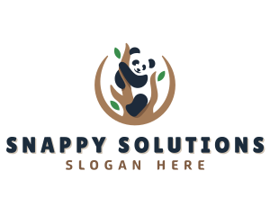 Cute Panda Branch logo design