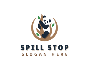 Cute Panda Branch logo design