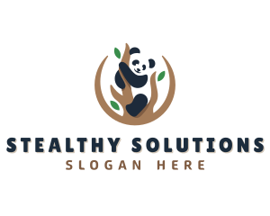 Cute Panda Branch logo design