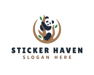 Cute Panda Branch logo design