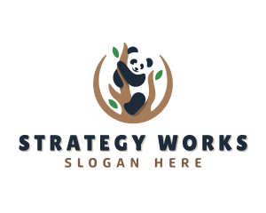 Cute Panda Branch logo design