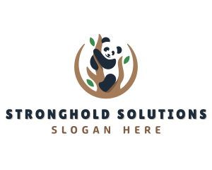 Cute Panda Branch logo design