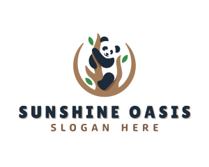 Cute Panda Branch logo design