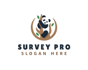 Cute Panda Branch logo design