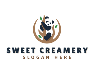 Cute Panda Branch logo design