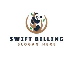 Cute Panda Branch logo design