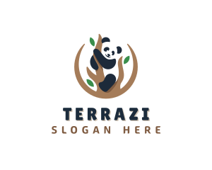 Cute Panda Branch logo design