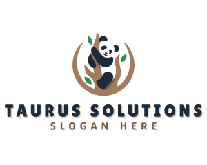 Cute Panda Branch logo design