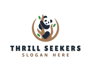 Cute Panda Branch logo design