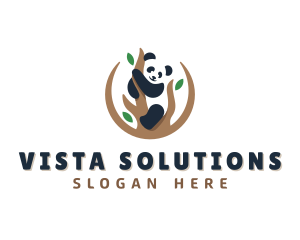 Cute Panda Branch logo design