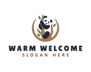 Cute Panda Branch logo design