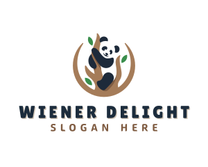 Cute Panda Branch logo design