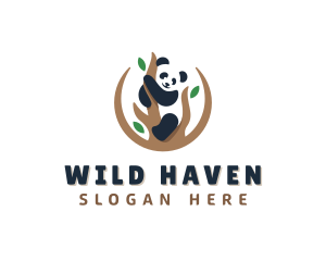 Cute Panda Branch logo design