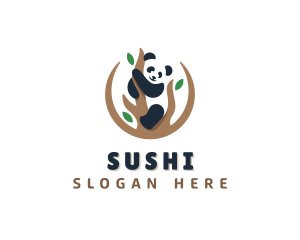 Cute Panda Branch logo design