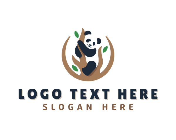 Panda - Cute Panda Branch logo design