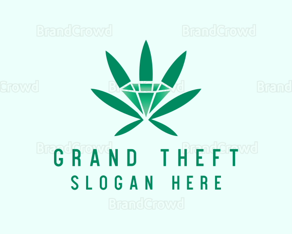 Marijuana Leaf Jewel Logo