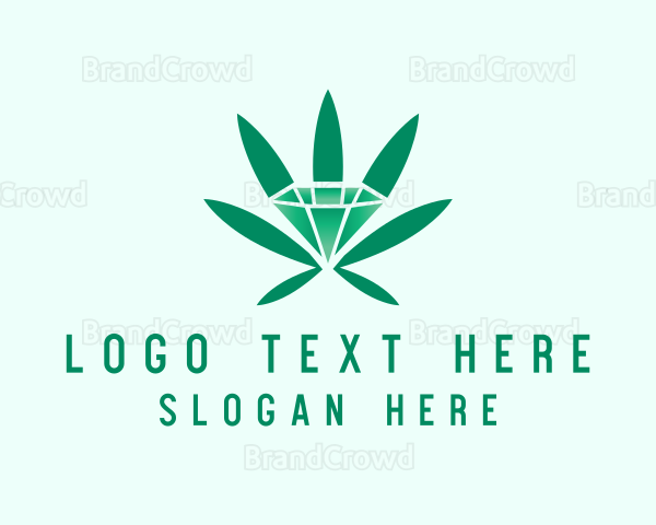 Marijuana Leaf Jewel Logo