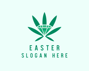 Marijuana Leaf Jewel Logo